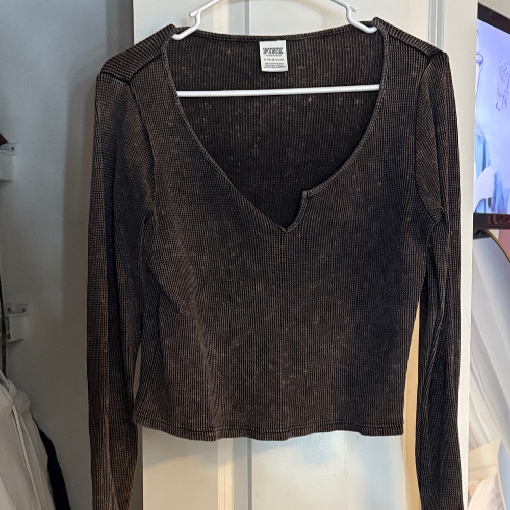 Victoria's Secret Dark Brown Long Sleeve Top